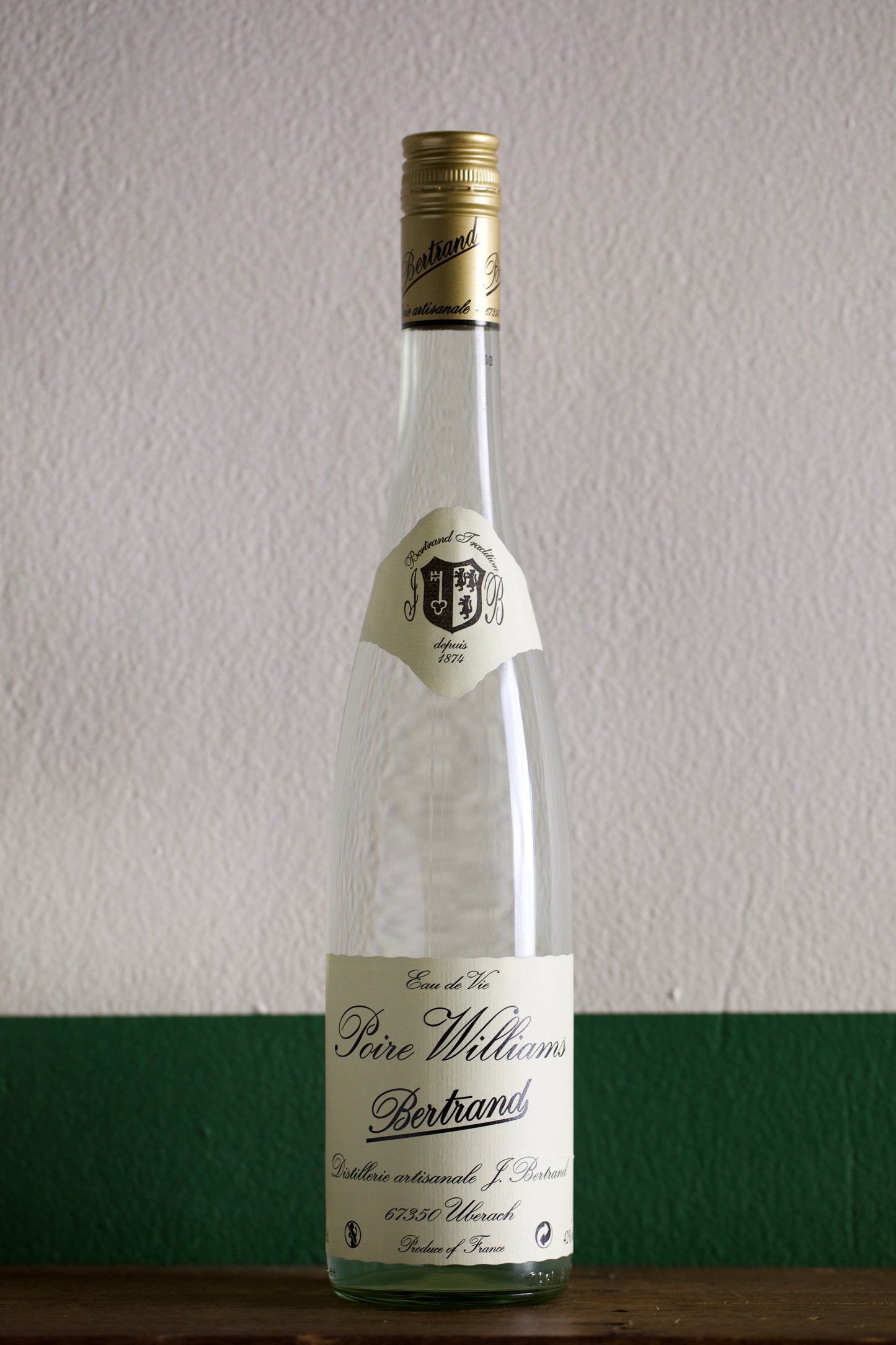 Bottle of Poire Williams 'Bertrand' Eau de Vie 700ml