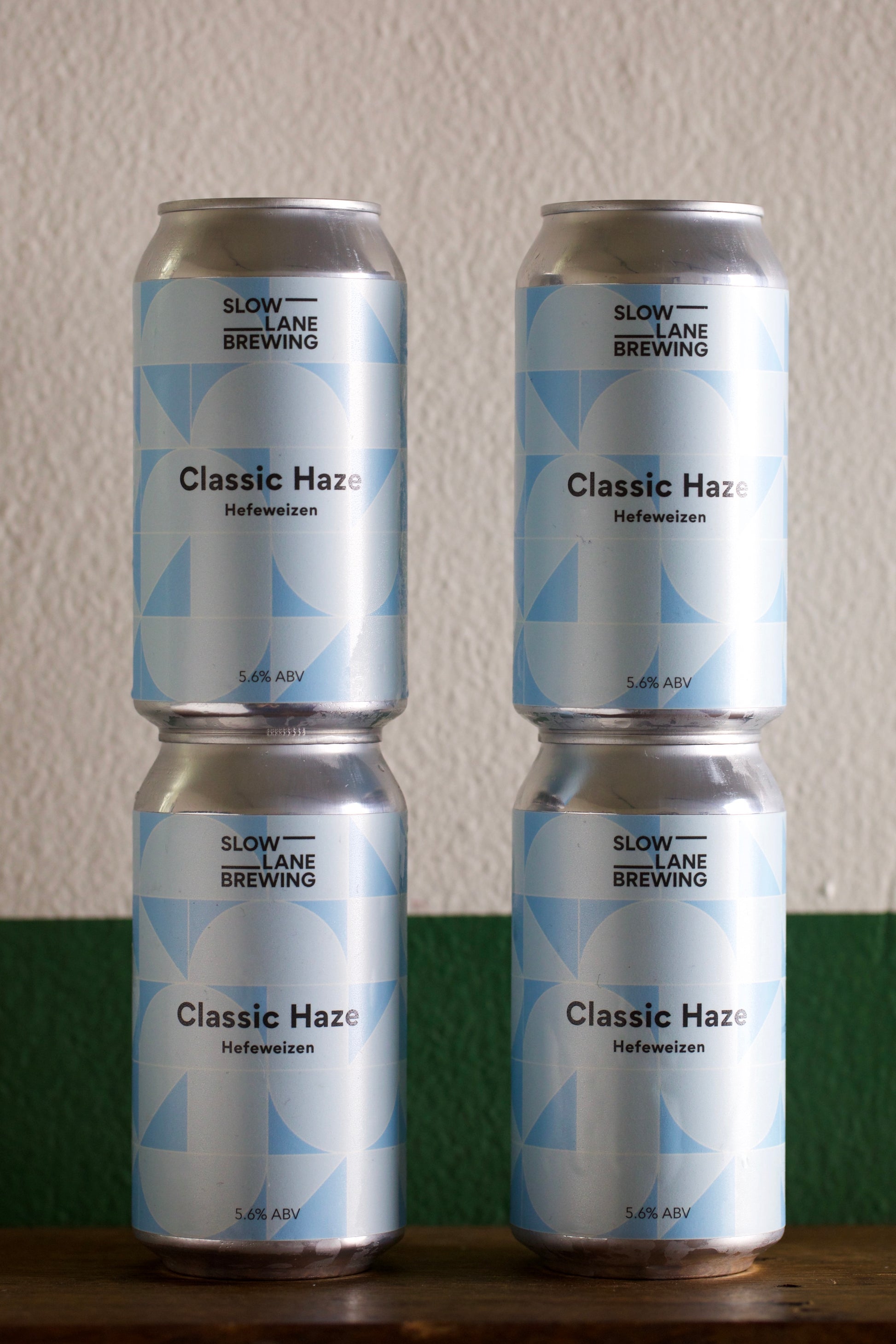 4 cans of Slow Lane 'Classic Haze' Hefeweizen 375ml each