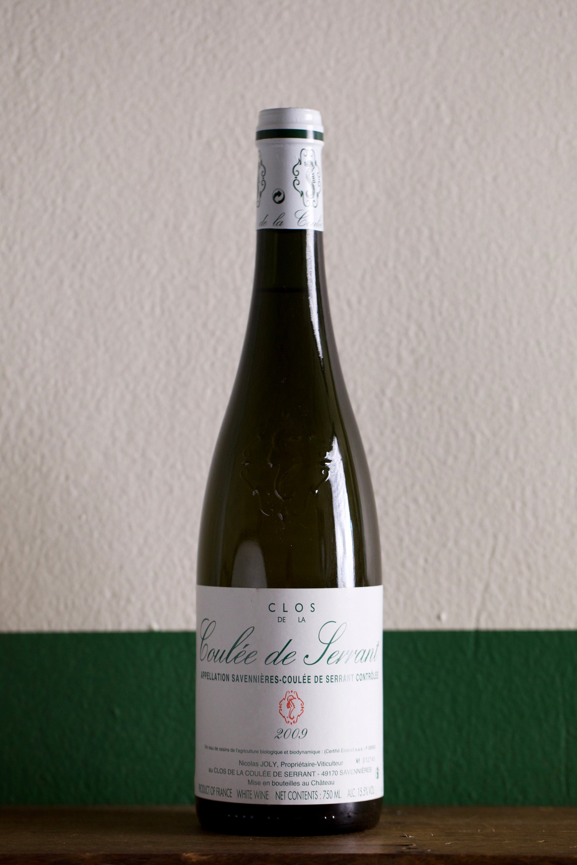 Bottle of Joly 'Clos de la Coulee de Serrant' 2009 750ml