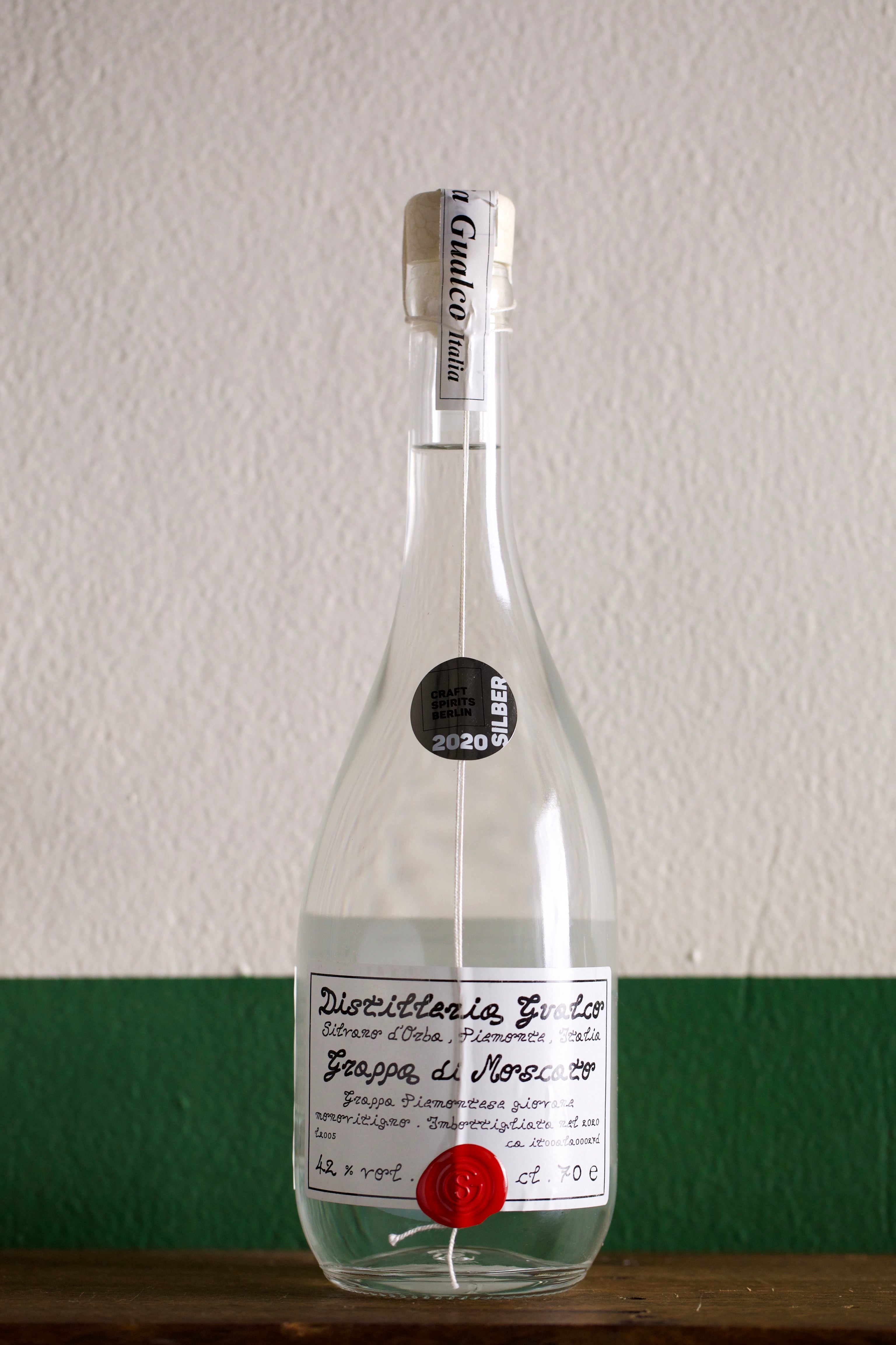 Bottle of Distilleria Gualco 'Grappa di Moscato' 700ml